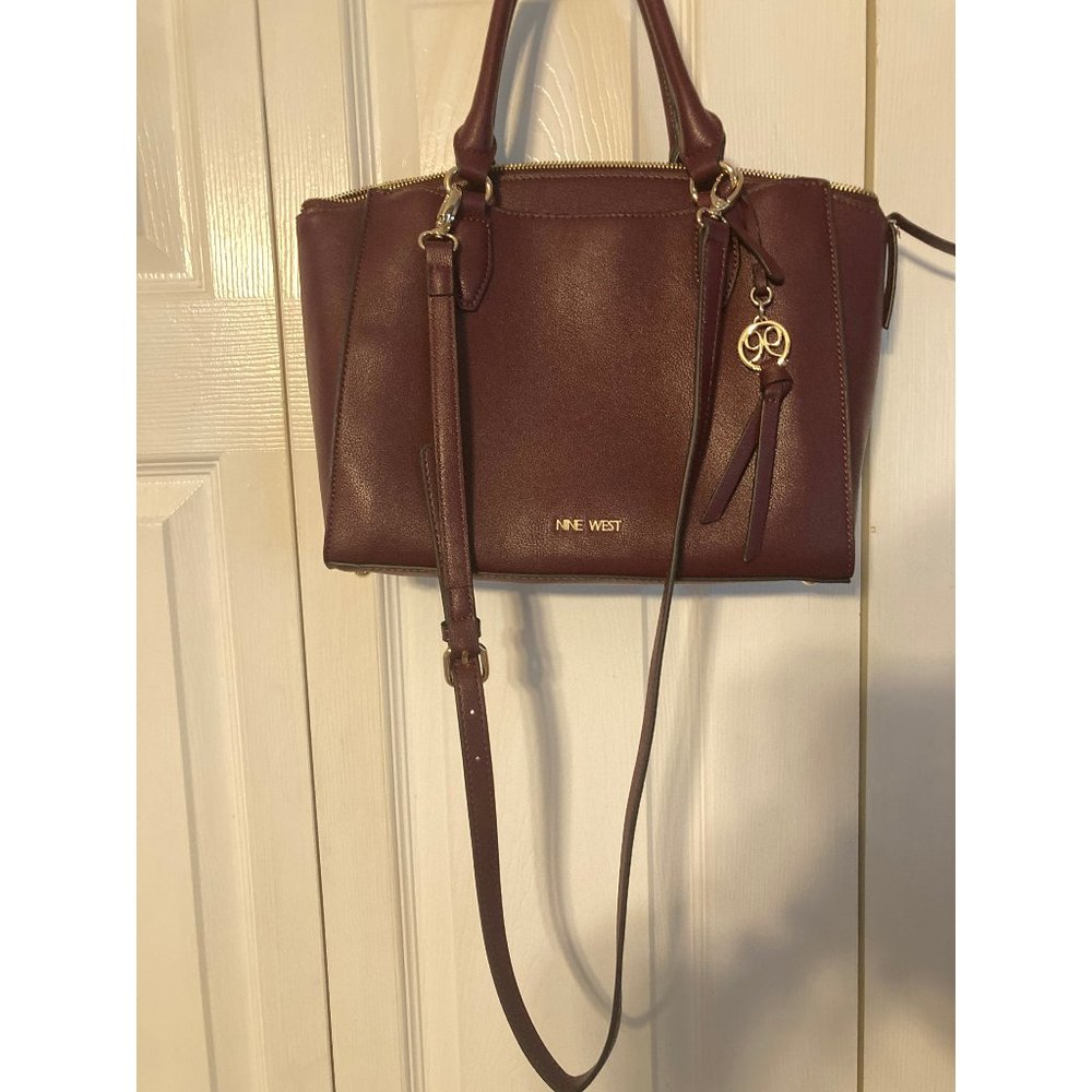 Nine West Women's Jet Set Satchel - Wine Color